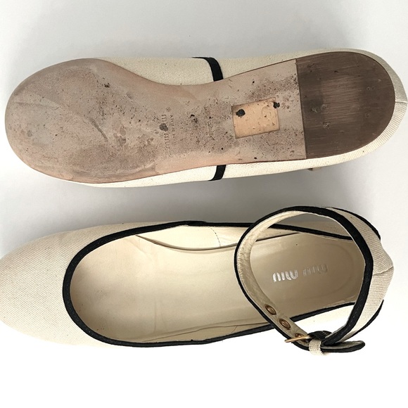Miu Miu Ankle Buckle Strap Flats - Picture 9 of 9